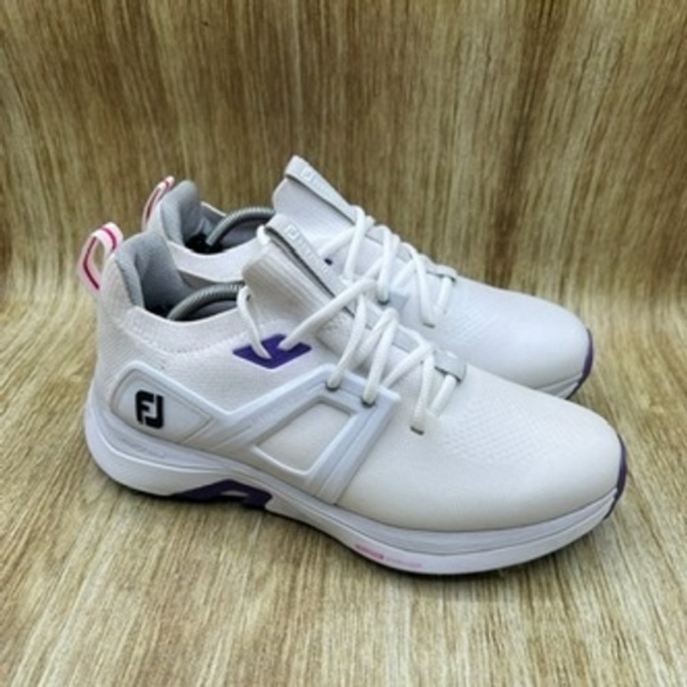 FootJoy HyperFlex Golf Shoes Women's Size 8 White Purple Spiked Athletic 98167